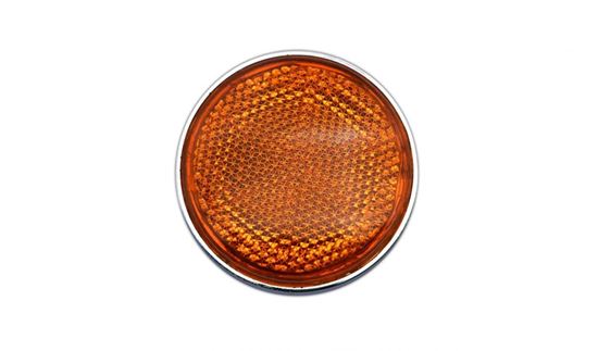 Picture of Reflector Orange Round Bolt-on Chrome Rim OD 60mm 5mm Bolt