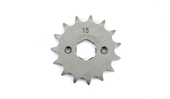 Picture of 15 Tooth Front Gearbox Drive Sprocket Honda EZ90 Cub Ref: JTF264