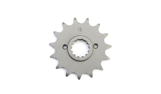 Picture of 15 Tooth Front Gearbox Drive Sprocket Honda NX650 Dom SLR650 JTF308