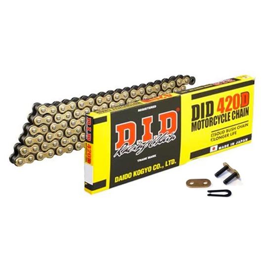 Picture of DID Chain Standard Duty Gold (G&B) D 420-112L (17.6KN) (RJ Split Link) (Single)