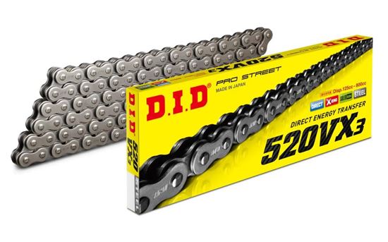 Picture of DID Chain Heavy Duty X-Ring Black VX3 520-110L (36.5KN) (DJ Dual Press Split Link & Rivet Link) (Single)