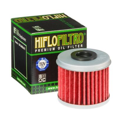 Picture of HiFlo Oil Filter Honda CRF150R 07-23, CRF250R 04-23, CRF450R 02-23, CRF450X 05-23 OE Ref.15412-MEB-671, 15412-MEN-671 (Single)