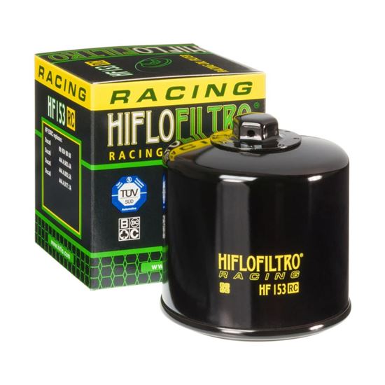 Picture of HiFlo Oil Filter - Featuring high performance tri-fibre filtration media for optimum filtration, high capacity, and improved oil flow version HF153 with nut (Single)