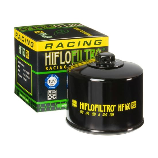 Picture of HiFlo Oil Filter - Featuring high performance tri-fibre filtration media for optimum filtration, high capacity, and improved oil flow version HF160 with nut (Single)
