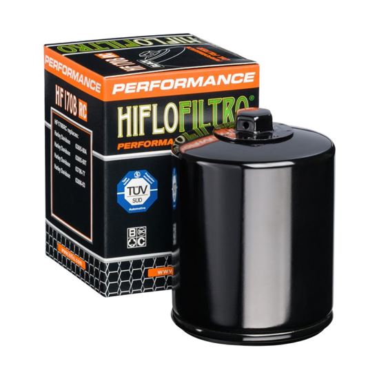 Picture of HiFlo Oil Filter - Featuring high performance tri-fibre filtration media for optimum filtration, high capacity, and improved oil flow version HF170B with nut (Single)