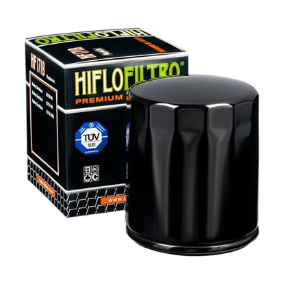 Picture of HiFlo Oil Filter Harley Davidson FLHT Electra Glide/Ultra Classic/Tri Glide 00-22 OE Ref.62700296, 63731-99, 63731-99A, 63798-99 - Black Oil Filter (Single)