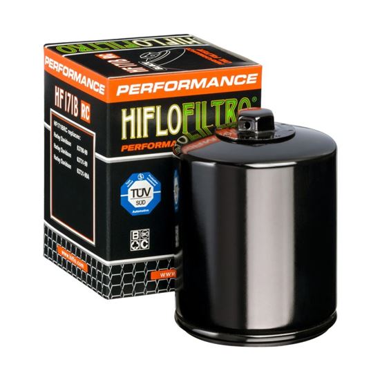 Picture of HiFlo Oil Filter - Featuring high performance tri-fibre filtration media for optimum filtration, high capacity, and improved oil flow version HF171B with nut (Single)