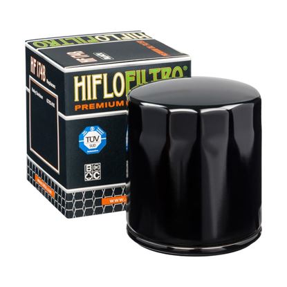 Picture of HiFlo Oil Filter Harley Davidson VRSCA V-Rod 02-06, VRSCDX Night Rod 07-17, VRSCF V-Rod Muscle 09-17 OE Ref.63793-01K - Black Oil Filter (Single)