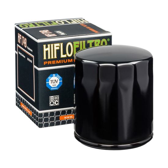 Picture of HiFlo Oil Filter Harley Davidson VRSCA V-Rod 02-06, VRSCDX Night Rod 07-17, VRSCF V-Rod Muscle 09-17 OE Ref.63793-01K - Black Oil Filter (Single)