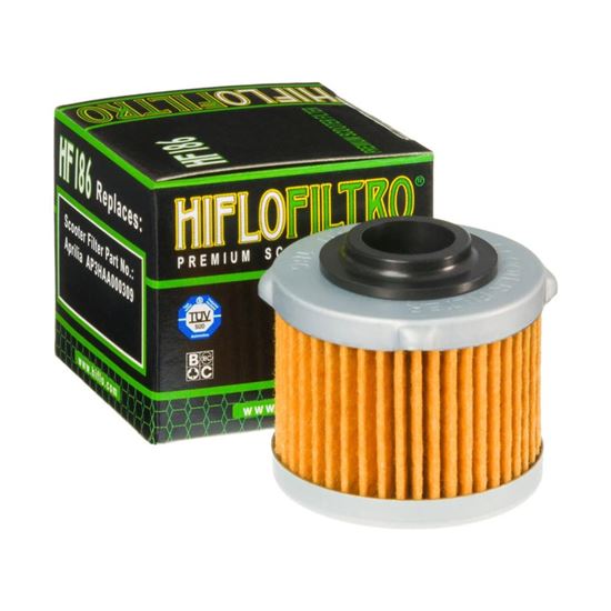 Picture of HiFlo Oil Filter Aprilia 125 Scarabeo 07-15, 200 Scaeabeo 07-15 OE Ref.AP3HAA000309 (Single)
