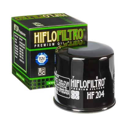 Picture of HiFlo Oil Filter HF204 Honda Small Canister 500cc to 1800cc, Kawasaki 500cc to 2000cc, Triumph 600cc to 2000cc, Yamaha 300cc to 1900cc - Black Oil Filter (Single)
