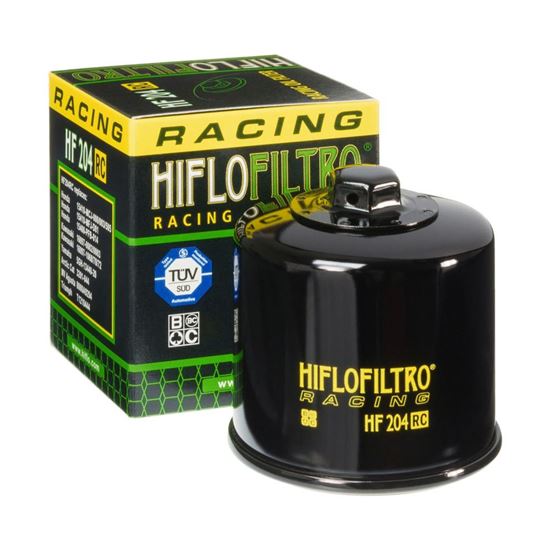 Picture of HiFlo Oil Filter - Featuring high performance tri-fibre filtration media for optimum filtration, high capacity, and improved oil flow version HF204 & HF204C with nut (Single)