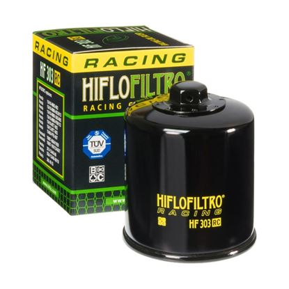 Picture of HiFlo Oil Filter - Featuring high performance tri-fibre filtration media for optimum filtration, high capacity, and improved oil flow version HF303 & HF303C with nut (Single)