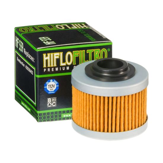 Picture of HiFlo Oil Filter Bombardier 200 Rally 03-07, Can Am 990 GS Spyder, RS Spyder, RT Spyder 08-12 OE Ref.420256452 (Single)