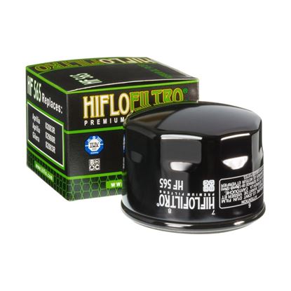 Picture of HiFlo Oil Filter Aprilia SL750 Shiver 07-16, 850 Mana 07-16, 1200 Dorsoduro 11-16 OE Ref.82883R, 82960R, Gilera 800 GP 08-14 OE Ref.82883R (Single)