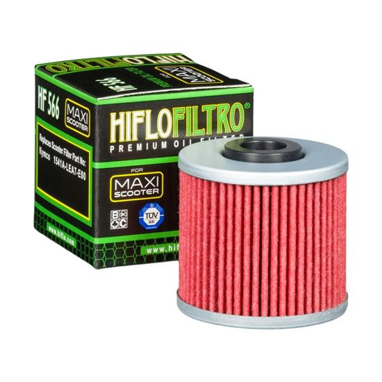 Picture of HiFlo Oil Filter Kawasaki J125 16-20, J300 14-20 OE Ref.52010-Y001, Kymco 125 Downtown 09-19, 125i X-Town 17-21, 300i Downtown 09-16 OE Ref.1541A-LEA7-E00 (Single)