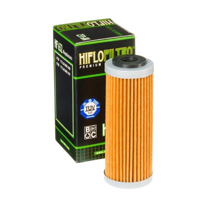 Picture of HiFlo Oil Filter KTM 250/350 EXC-F 13-25, 250/350 SX-F 13-25, 450 SX-F 07-25, 450 XC-F 16-25, 500 EXC-F 17-24 OE Ref.773.38.005.100, 773.38.005.101 (Single)