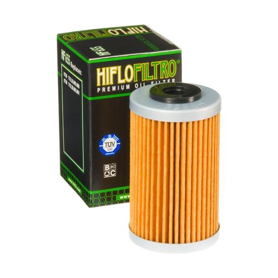 Picture of HiFlo Oil Filter KTM 250 EXC-F 07-12, 250 SX-F 05-12, 250 XC-F 07-12, 450 SMR 13-14, 450 SX-F 13-15, 450 XC-F 13-15 OE Ref.770.38.005.000, 770.38.005.001, 770.38.005.044 (Single)