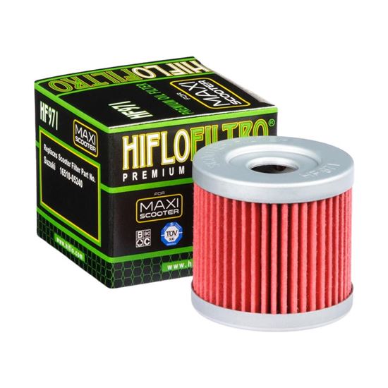 Picture of HiFlo Oil Filter Suzuki UH125 02-20, UH200 07-19, AN400 07-19 OE Ref.16510-05240, 16510-45H10 - Premium Scooter Filter (HF131) (Single)