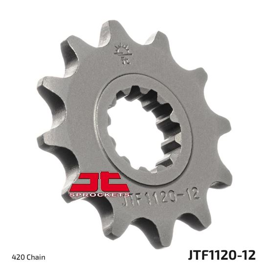 Picture of JT Front Sprocket Aprilia 50 RS 99-05, RX50 98-05, Peugeot 50 XP6 98-06 (1120-12) (Single)