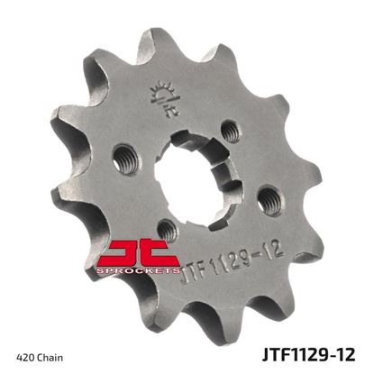 Picture of JT Front Sprocket Derbi GPR50R 00-06, Senda 50 01-03, Gilera GP50 02-03, Zulu 50 01-02 (1129-12) (Single)