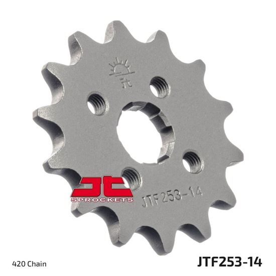 Picture of JT Front Sprocket Honda CR60 85-86, CRF110 13-23, C70 75-80, C70 Z2/ZZ 80-82 (253-14) (Single)