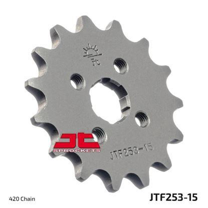 Picture of JT Front Sprocket Honda C50LAC/LAE 82-87, MBX80 83-86, C90 Cub 84-02 (253-15) (Single)