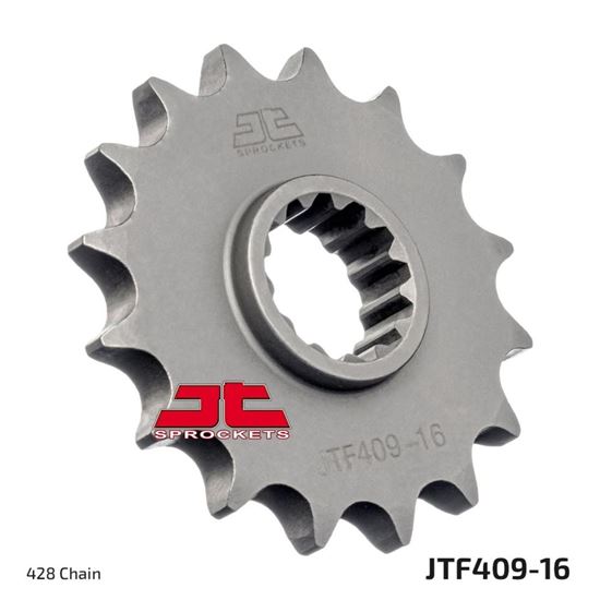 Picture of JT Front Sprocket Suzuki DR125 85-00 (409-16) (Single)