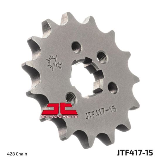Picture of JT Front Sprocket Kawasaki KE100 79-81, BN125 98-09, KDX125 90-99 (417-15) (Single)