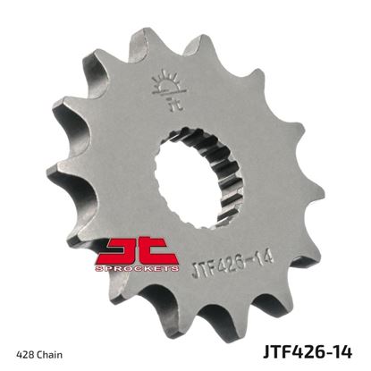 Picture of JT Front Sprocket Suzuki RM100 76-82, RM125 76-79, DR125S 80-85, GN125 92-00, GS125 79-00 (426-14) (Single)