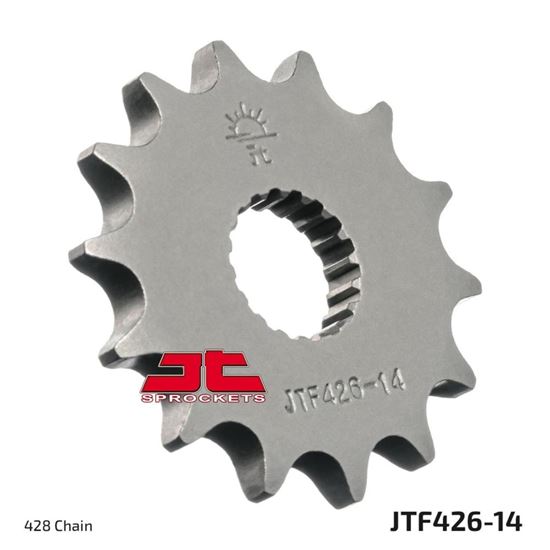 Picture of JT Front Sprocket Suzuki RM100 76-82, RM125 76-79, DR125S 80-85, GN125 92-00, GS125 79-00 (426-14) (Single)