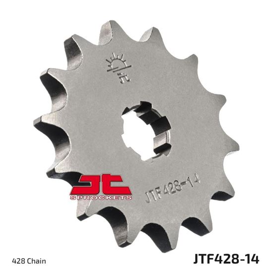 Picture of JT Front Sprocket Suzuki DS80 78-79, GT80 81-82, TS80 81-82, Yamaha YZ80 78-80 (428-14) (Single)