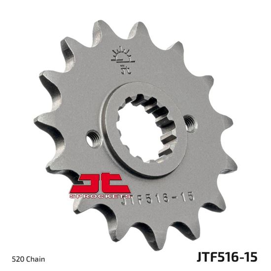 Picture of JT Front Sprocket Kawasaki JLR250 84-05, KR1,KR1s 89-92, KLR600 84-90, KLR650 87-90 (516-15) (Single)