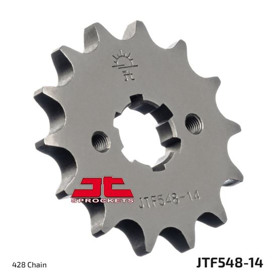 Picture of JT Front Sprocket Yamaha XT125R 08-11, XT125X 08-11, YBR125 07-15, YBR125 Custom 08-15  (548-14) (Single)