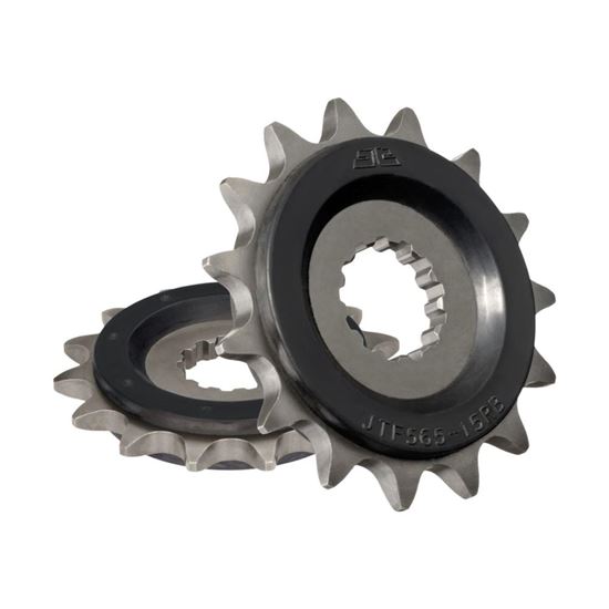 Picture of JT Front Sprocket Kawasaki ER-6f 06-11, EN650 15-23, Suzuki SFV650 09-15, SV650 16-23 (Rubber Cushioned) (565-15) (Single)