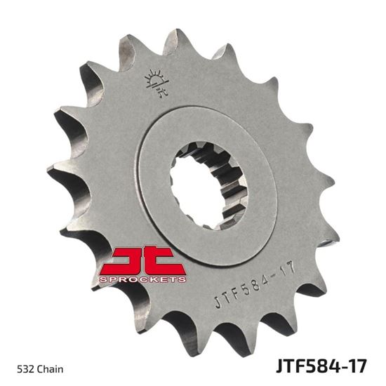 Picture of JT Front Sprocket Yamaha FZR750 (OW01) 90-92, FZR1000R 89-95, GTS1000 93-00 (584-17) (Single)