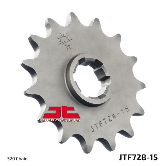 Picture of JT Front Sprocket Cagiva 500 T4/ER 87-90, 600 Canyon 96-99, 600 River 95-99 (728-15) (Single)