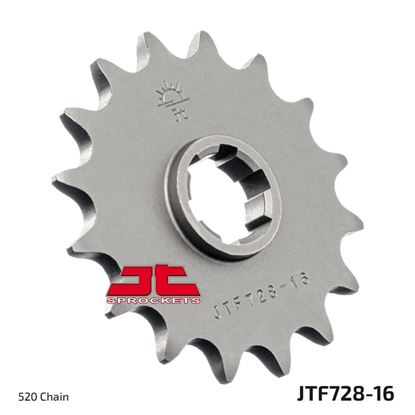 Picture of JT Front Sprocket Cagiva 350 T4 E/R 87-91, 350 W12 Trail 93-96 (728-16) (Single)