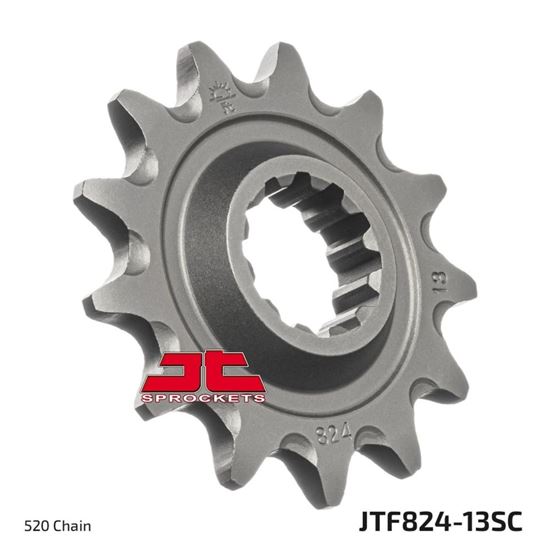 Picture of JT Front Sprocket Husqvarna 250 CR 00-05, 250 TC 04-05, 510 TXC 09-11, 610 TC 98 (Self Cleaning) (824-13) (Single)