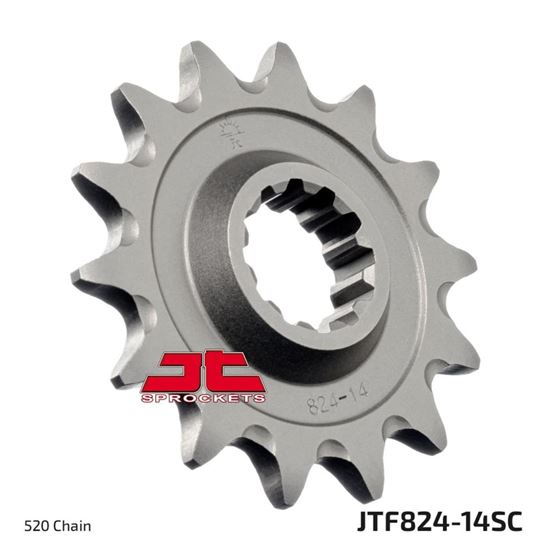 Picture of JT Front Sprocket Husqvarna 250 TC 02-03, 450 TC 02-10, 510 TC 05-10, 610 TC 99-00 (Self Cleaning) (824-14) (Single)