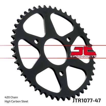 Picture of JT Rear Sprocket Rieju 50 Naked 04-09, 50 RS2 09, 50 RS2 Matrix 03-10, 50 RS2 Pro 09  (1077-47) (Single)