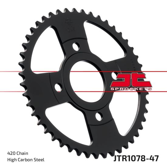 Picture of JT Rear Sprocket MBK X-Power 00-06, Yamaha TZR50RR 97-06, TZR50 X-Power 96-06 (1078-47) (Single)