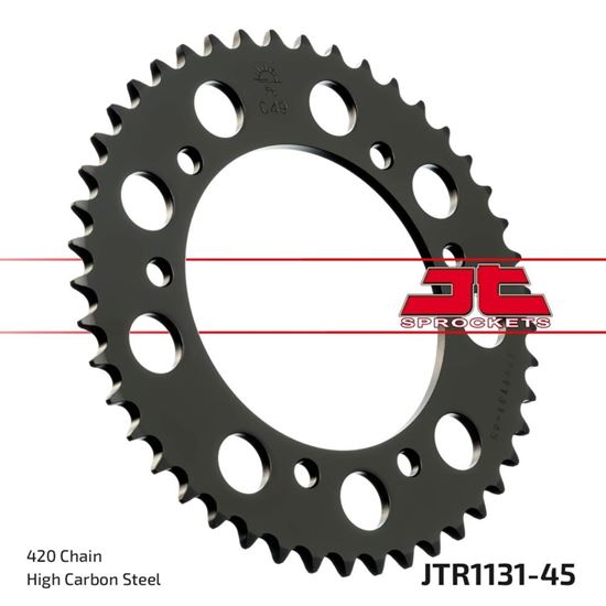 Picture of JT Rear Sprocket Malaguti 50 XSM 03- (1131-45) (Single)