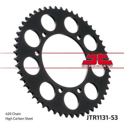 Picture of JT Rear Sprocket Aprilia 50 RX 16-17, 50 SX 06-11, Derbi 50 Senda R/SM models 00-17 (1131-53) (Single)