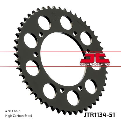 Picture of JT Rear Sprocket Derbi 125 Mulhacen 07-12, 125 Terra 07-13, 125 Terra Adventure 07-14 (1134-51) (Single)