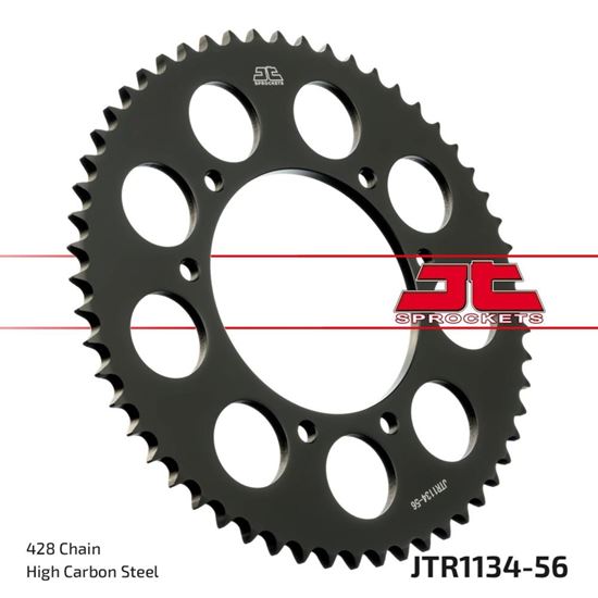 Picture of JT Rear Sprocket Derbi 125 Senda DRD R 10-13, Rieju 125 Marathon Pro models 09-12  (1134-56) (Single)