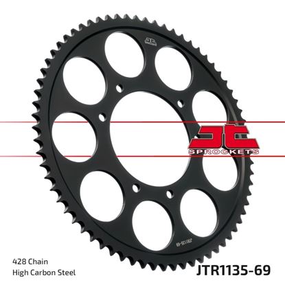 Picture of JT Rear Sprocket Aprilia 125 RX E4 18-23 (1135-69) (Single)