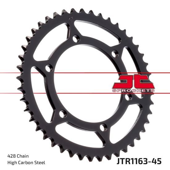 Picture of JT Rear Sprocket Cagiva 125 SXT Aletta Rossa WSX Trail 83-87, 125 Elefant 1/2/3 84-88 (1163-45) (Single)