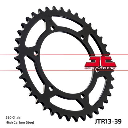 Picture of JT Rear Sprocket Aprilia 125 STX 84, Cagiva 125 Blues Custom 87-95, 125 Freccia C10 88-89 (13-39) (Single)