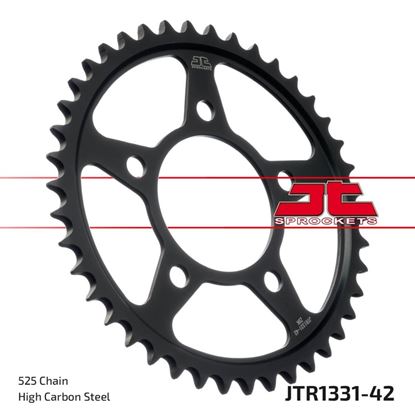 Picture of JT Rear Sprocket Honda CRF1000 Africa Twin 16-19, CRF1100 Africa Twin 20-22 (Black Zinc) (1331-42) (Single)